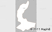 Gray Simple Map of Huamuxtitlan, cropped outside