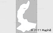 Gray Simple Map of Huamuxtitlan, single color outside