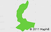Political Simple Map of Huamuxtitlan, single color outside