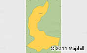 Savanna Style Simple Map of Huamuxtitlan, cropped outside