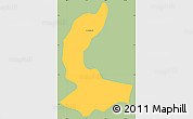 Savanna Style Simple Map of Huamuxtitlan, single color outside
