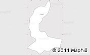 Silver Style Simple Map of Huamuxtitlan, cropped outside