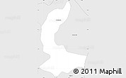 Silver Style Simple Map of Huamuxtitlan