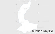 Silver Style Simple Map of Huamuxtitlan, single color outside