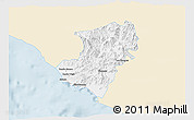 Classic Style 3D Map of Jose Azueta, single color outside