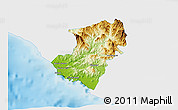 Physical 3D Map of Jose Azueta, single color outside