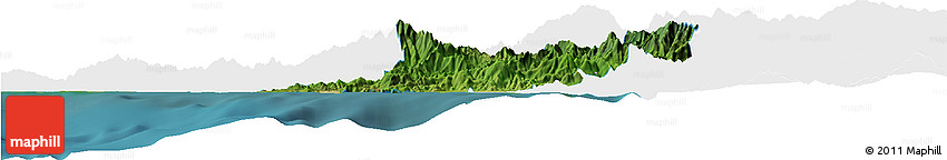 Satellite Horizon Map of Jose Azueta, single color outside