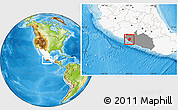 Physical Location Map of Jose Azueta, highlighted country, highlighted parent region