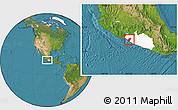 Satellite Location Map of Jose Azueta, highlighted parent region