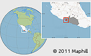 Savanna Style Location Map of Jose Azueta, highlighted country, highlighted parent region
