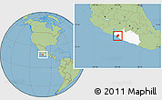 Savanna Style Location Map of Jose Azueta, highlighted parent region