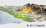 Physical Panoramic Map of Jose Azueta, semi-desaturated