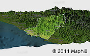 Satellite Panoramic Map of Jose Azueta, darken