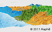 Satellite Panoramic Map of Jose Azueta, political outside