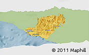 Savanna Style Panoramic Map of Jose Azueta, single color outside