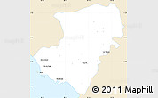 Classic Style Simple Map of Jose Azueta, single color outside