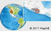 Physical Location Map of Juan R. Escudero, highlighted country, highlighted parent region