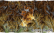 Physical 3D Map of Metlatonoc, darken