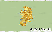 Savanna Style 3D Map of Metlatonoc, single color outside