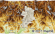Shaded Relief 3D Map of Metlatonoc, physical outside