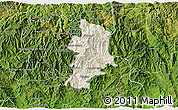 Shaded Relief 3D Map of Metlatonoc, satellite outside