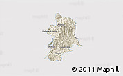 Shaded Relief 3D Map of Metlatonoc, single color outside