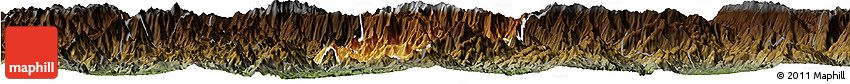 Physical Horizon Map of Metlatonoc, darken