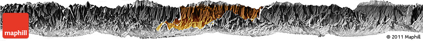 Physical Horizon Map of Metlatonoc, desaturated