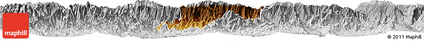 Physical Horizon Map of Metlatonoc, lighten, desaturated
