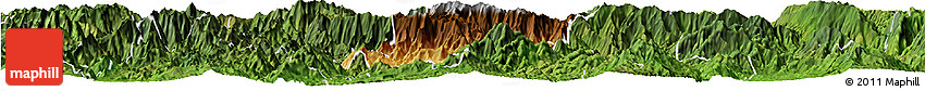 Physical Horizon Map of Metlatonoc, satellite outside