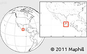 Blank Location Map of Metlatonoc, highlighted parent region, within the entire country