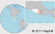 Gray Location Map of Metlatonoc, highlighted parent region