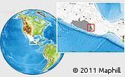 Physical Location Map of Metlatonoc, highlighted country, highlighted parent region