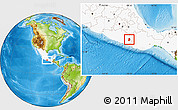 Physical Location Map of Metlatonoc, highlighted country