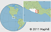 Savanna Style Location Map of Metlatonoc, highlighted parent region