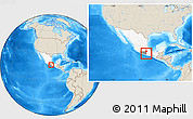 Shaded Relief Location Map of Metlatonoc, highlighted country, highlighted parent region, within the entire country