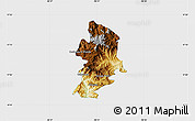 Physical Map of Metlatonoc, single color outside