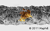 Physical Panoramic Map of Metlatonoc, desaturated