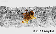 Physical Panoramic Map of Metlatonoc, lighten, desaturated