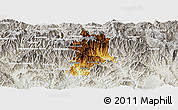 Physical Panoramic Map of Metlatonoc, lighten, semi-desaturated
