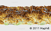 Physical Panoramic Map of Metlatonoc