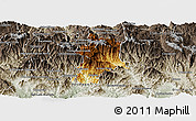 Physical Panoramic Map of Metlatonoc, semi-desaturated