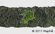 Satellite Panoramic Map of Metlatonoc, darken, semi-desaturated