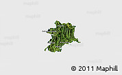 Satellite Panoramic Map of Metlatonoc, single color outside