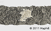 Shaded Relief Panoramic Map of Metlatonoc, darken