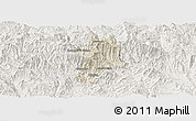 Shaded Relief Panoramic Map of Metlatonoc, lighten