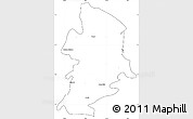 Blank Simple Map of Metlatonoc, cropped outside