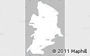 Gray Simple Map of Metlatonoc, single color outside