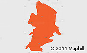 Political Simple Map of Metlatonoc, single color outside