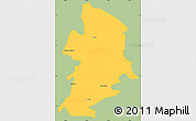 Savanna Style Simple Map of Metlatonoc, single color outside